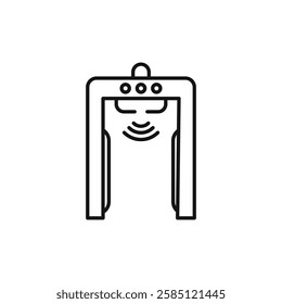 Metal detector icon. simple thin line vector icon