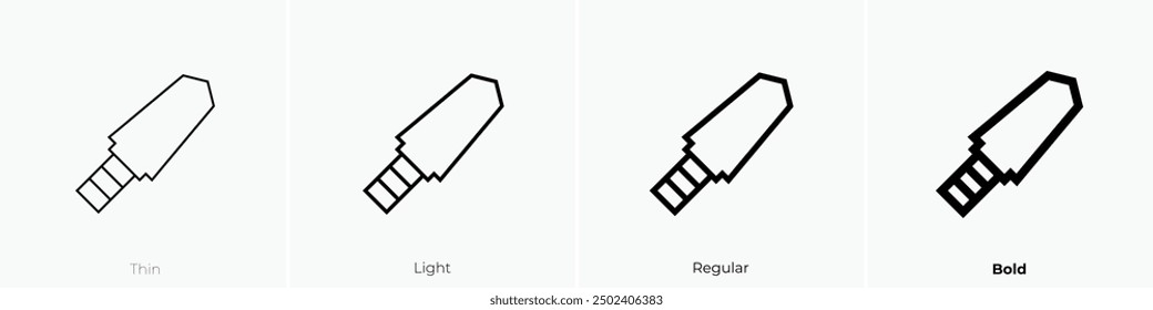 metal detector icon. Thin, Light Regular And Bold style design isolated on white background