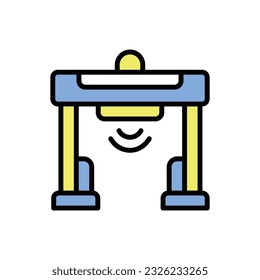 Ilustración de vectores de iconos del detector de metales