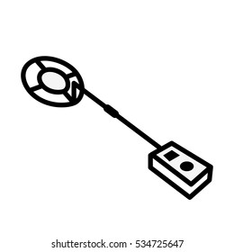 Metal Detector icon  - vector illustration.