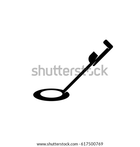 Metal detector icon. Vector logo illustration isolated sign symbol