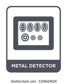 metal detector icon vector on white background, metal detector trendy filled icons from Museum collection, metal detector simple element illustration
