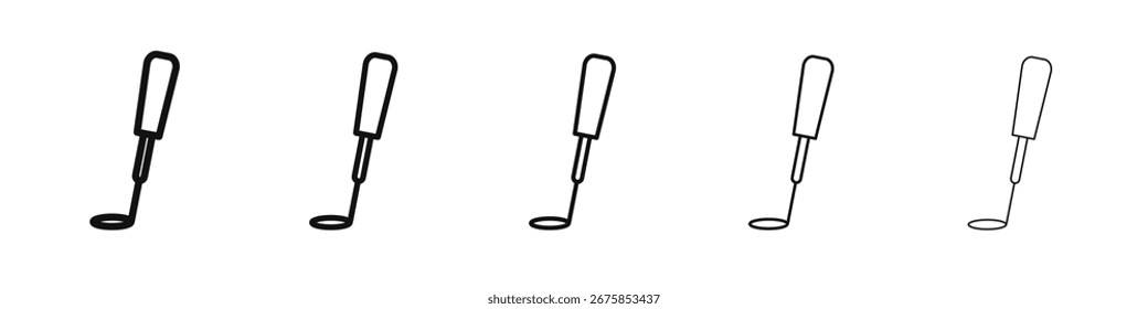 Metalldetektor Symbol Vektorkontur Set Illustrationszeichen