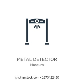 Metal detector icon vector. Trendy flat metal detector icon from museum collection isolated on white background. Vector illustration can be used for web and mobile graphic design, logo, eps10