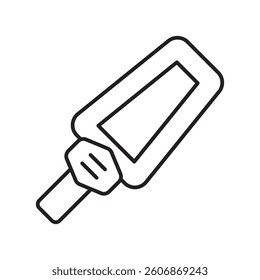 metal detector icon with white background vector stock illustration