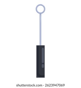 Detector de metal está procurando um objeto valioso no chão