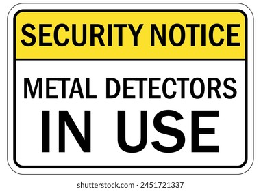 Señal de control de seguridad del detector de metales