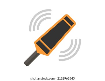 Detector de metales. Ilustración plana simple.
