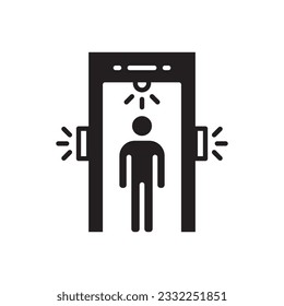 Metal detector vector icon. Metal detector flat sign design. Metal detector symbol pictogram. UX UI icon