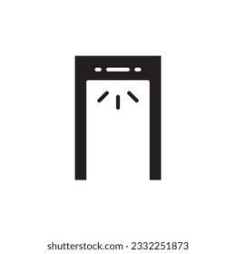 Metalldetektor, Vektorsymbol. Metalldetektor-Flachsdesign. Symbol für Metalldetektor-Piktogramm. UX-UI-Symbol