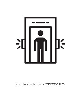 Metal detector vector icon. Metal detector flat sign design. Metal detector symbol pictogram. UX UI icon