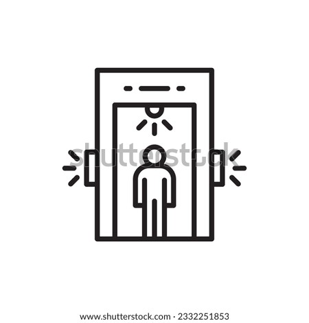 Metal detector vector icon. Metal detector flat sign design. Metal detector symbol pictogram. UX UI icon