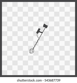 Metal Detector Vector Icon. Isolated Illustration. Business Picture.