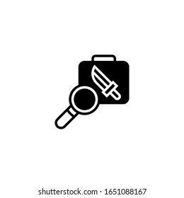Metal detector vector icon. Security vector icon. Suitable for Airport, station, public place and website app. Vector Illustration EPS 10.