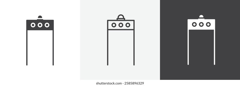 Metal detector vector icons collection graphic designs for ui designs