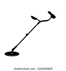 Metal Detector -  Vector Illustration Black Silhouette Design Logo