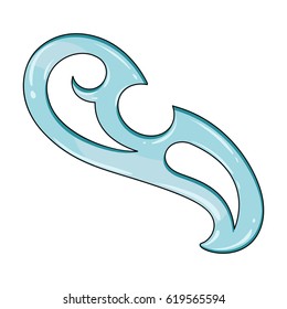 A metal device for sewing.Sewing or tailoring tools kit single icon in cartoon style vector symbol stock illustration.