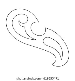 A metal device for sewing.Sewing or tailoring tools kit single icon in outline style vector symbol stock illustration.