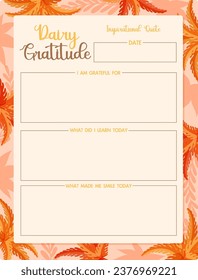 Metal diary with a frame border template featuring an autumn leaves background theme