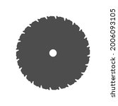 Metal disc for cutting various hard materials for circular saw on a white background. A vector image.