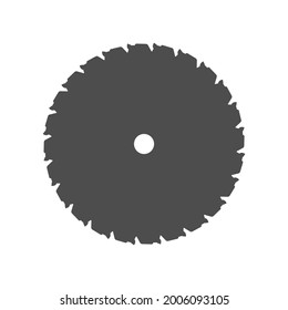 Metal disc for cutting various hard materials for circular saw on a white background. A vector image.