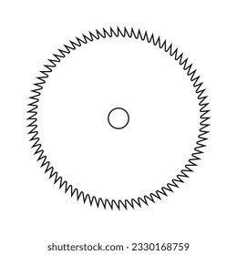 Metal disk for processing and cutting hard materials on a white background. Vector image.