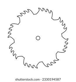 Metal disk for processing and cutting hard materials on a white background. Vector image.