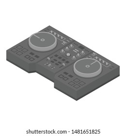 Metal dj console icon. Isometric of metal dj console vector icon for web design isolated on white background