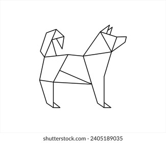 Metal Dog Cat Minimalist Art Sculpture, Abstract Metal Wire Geometric Animals Statue for Pet Day Deacor, Minimalist Line Drawing Art Statue for Nursery Farmhouse Home Decor 