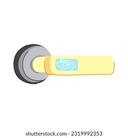 metal door handle cartoon. house home, entrance modern metal door handle sign. isolated symbol vector illustration