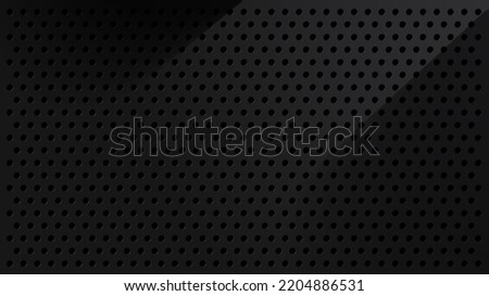 Metal Dots Black Background, stage scene, luxury abstract, overlap layer shadow gradients space composition, 3840 x 2160 monitor size for banner