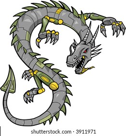 Metal Dragon Vector Illustration