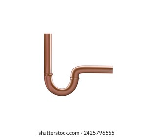 Metal drain pipe. vector illustration