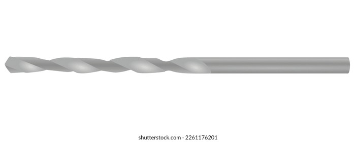 Metal drill bit. vector illustration