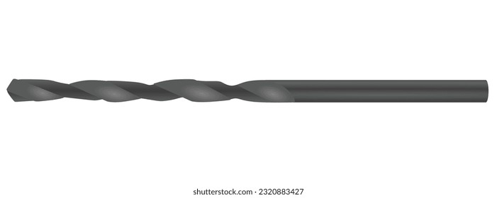 Metal drill bit. vector illustration