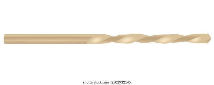 Metal drill bit. vector illustration