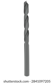 Metal drill bit. vector illustration