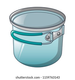 Metal drink camp cup icon. Cartoon of metal drink camp cup vector icon for web design isolated on white background