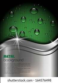 metal drops of water background
