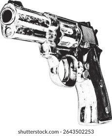 Pistola de tambor de metal con efecto de semitono
