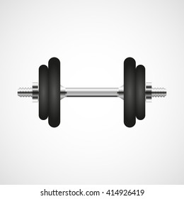 Metal dumbbell illustration