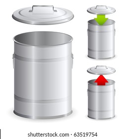 Metal dustbin