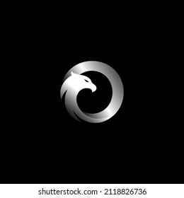 METAL EAGLE IN THE CIRCLE LOGO DESIGN