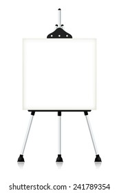 Metal Easel Isolated On White Background. Vector Illustration.