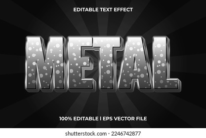 metal editable text effect, lettering typography font style, silver 3d text for tittle