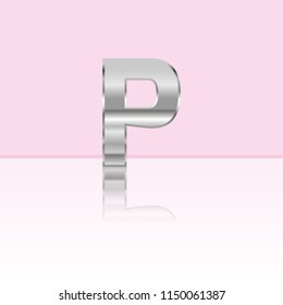 Metal effect alphabet font. Chrome narrow letters and numbers. Stock vector typography for your design.