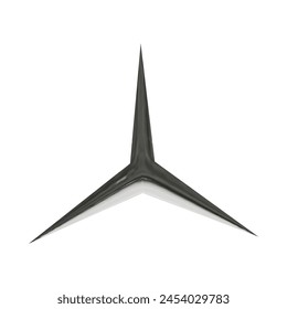 Elemento metálico en estilo y2k aislado sobre fondo blanco. Ilustración vectorial para diseño futurista retro