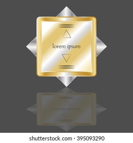 metal emblem on a black background