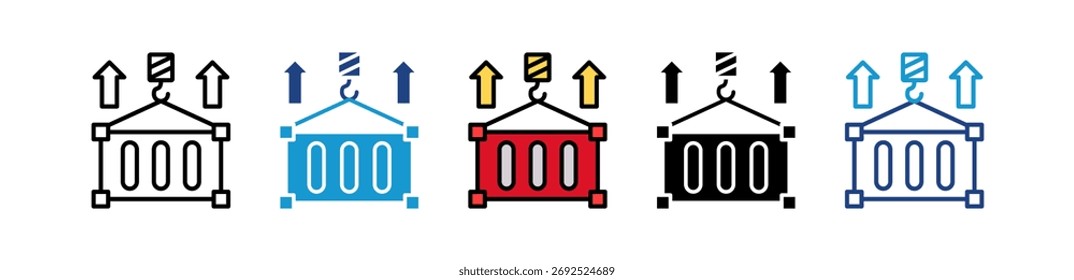 Icono de exportaciones de metal Ilustración vectorial múltiple