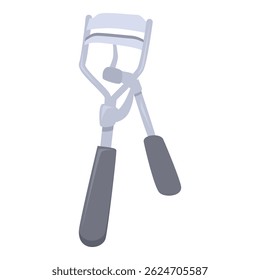 Metal eyelash curler with black handles, a beauty tool for curling eyelashes